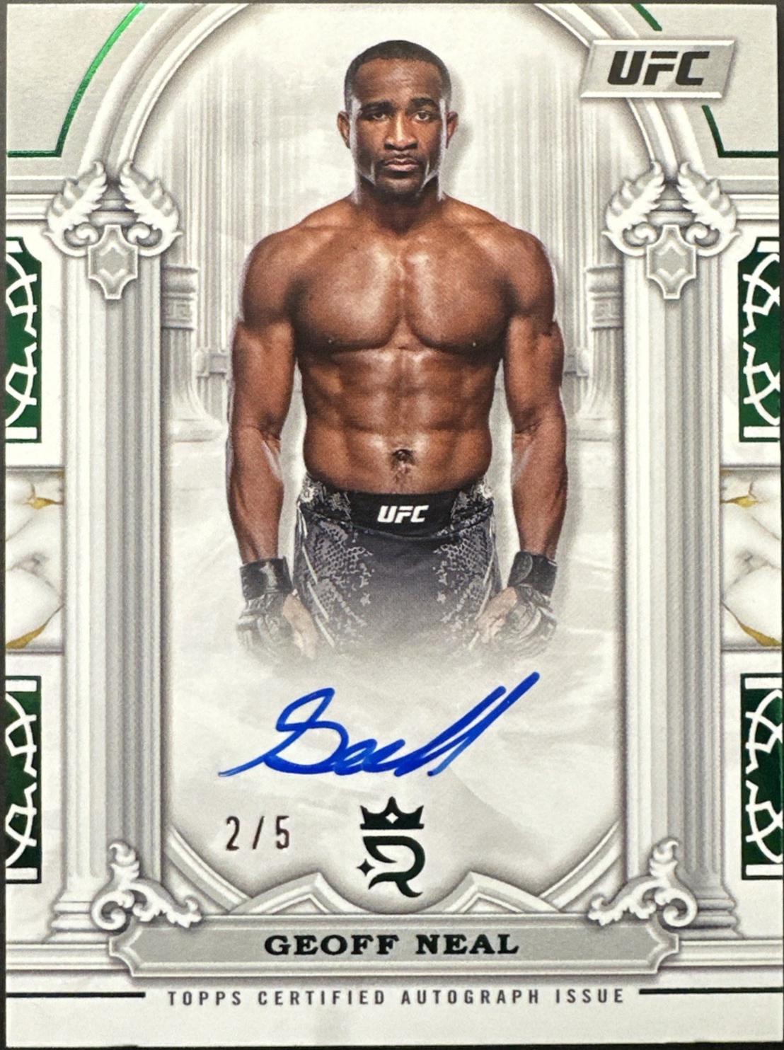 Geoff Neal 2024 Topps Royalty UFC Imperial Ink #II-GN Green