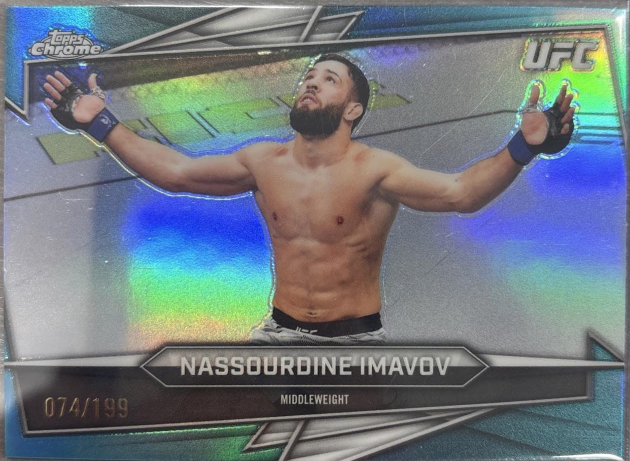 Nassourdine Imavov 2026 Topps Chrome UFC Base #131 Teal Refractor