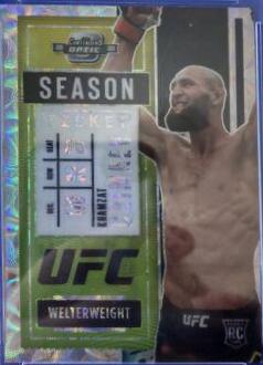 Khamzat Chimaev 2021 Panini Chronicles UFC Base Contenders Optic Season Ticket #276 Purple