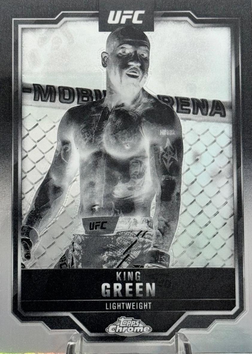King Green 2025 Topps Chrome UFC Base #99 Negative Refractor