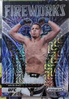 Nate Diaz 2022 Panini Prizm UFC Fireworks #25 Mojo