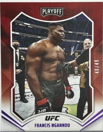 Francis Ngannou 2022 Panini Chronicles UFC Base Spectra #398 Purple