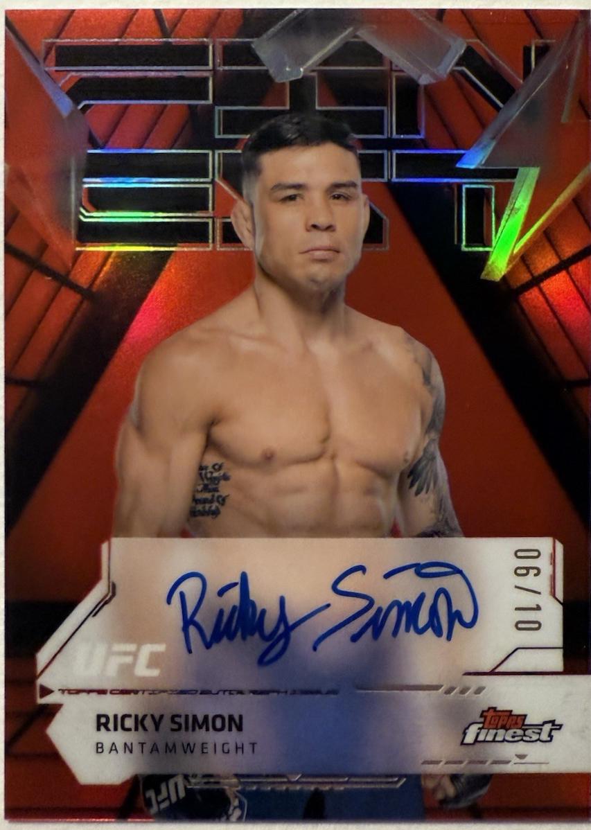 Ricky Simon 2025 Topps Finest UFC Finest Autographs #FA-RN Red Black Vapor Refractor
