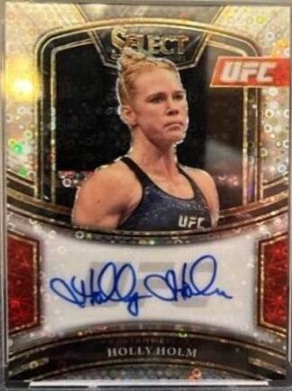 Holly Holm 2021 Panini Select UFC Signatures #20 Disco Prizms