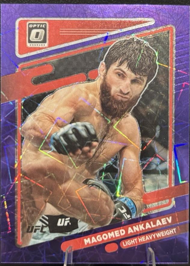 Magomed Ankalaev 2022 Panini Donruss Optic UFC Base #10 Purple Velocity