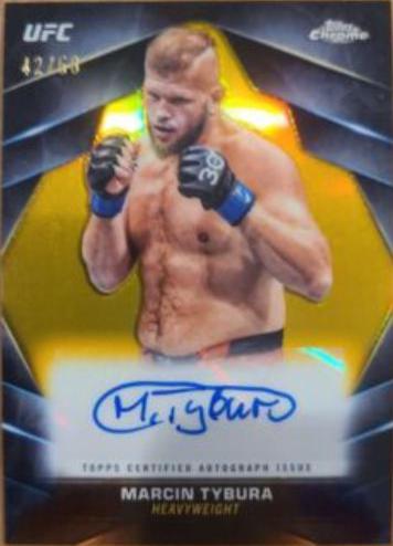 Marcin Tybura 2024 Topps Chrome UFC Chrome Veteran Autographs #CVA-MTY Gold Refractor