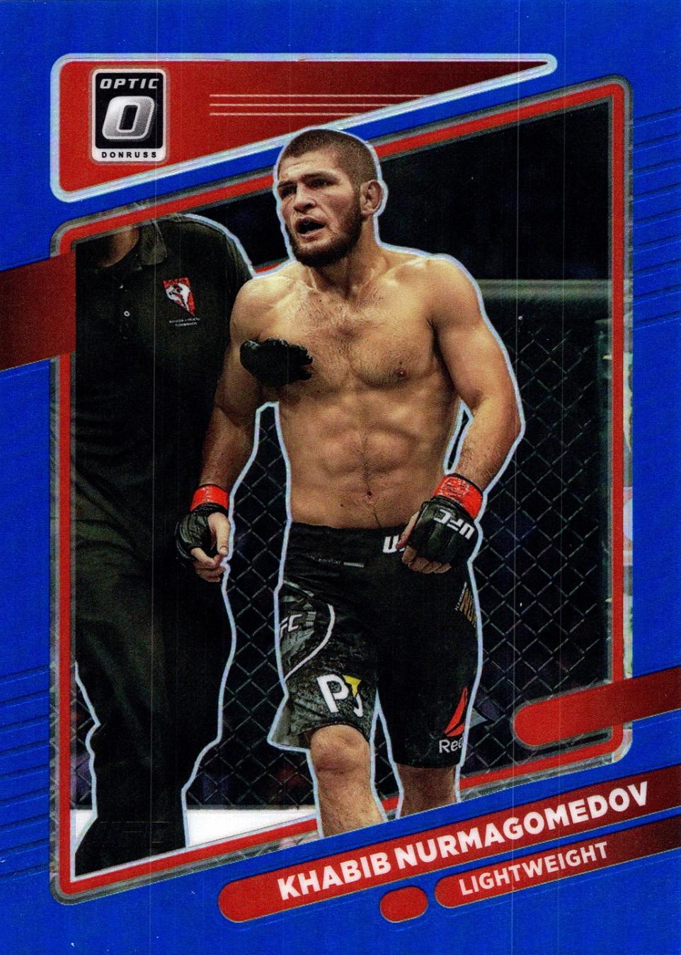 Khabib Nurmagomedov 2022 Panini Donruss Optic UFC Base #67 Blue