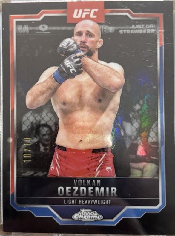 Volkan Oezdemir 2025 Topps Chrome UFC Base #193 Black Refractor