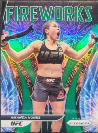 Amanda Nunes 2022 Panini Prizm UFC Fireworks #24 Silver