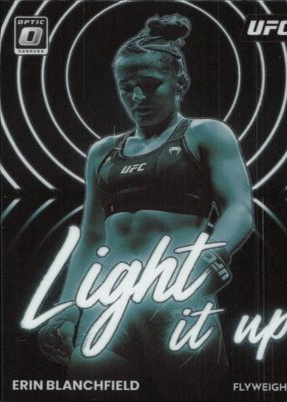 Erin Blanchfield 2023 Panini Donruss Optic UFC Light It Up #5 Gold Vinyl