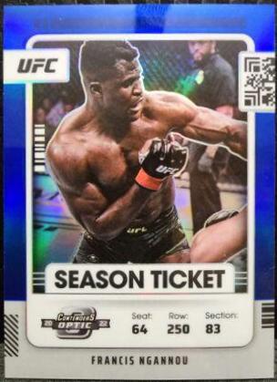 Francis Ngannou 2022 Panini Chronicles UFC Base Contenders Optic Season Ticket #363 Blue