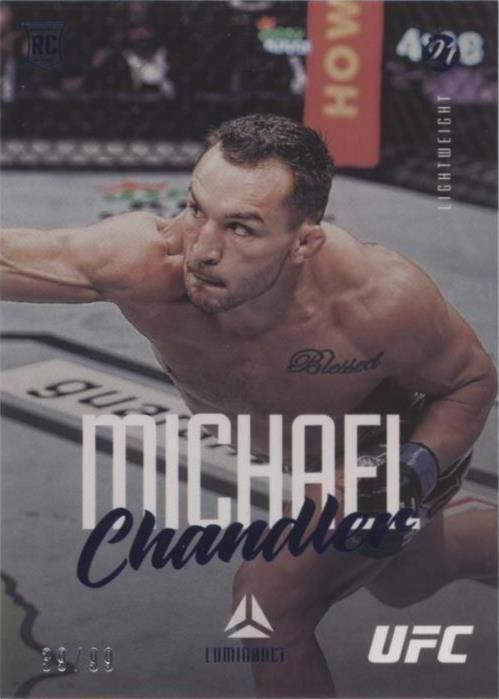 Michael Chandler 2021 Panini Chronicles UFC Base Luminance #56 Blue