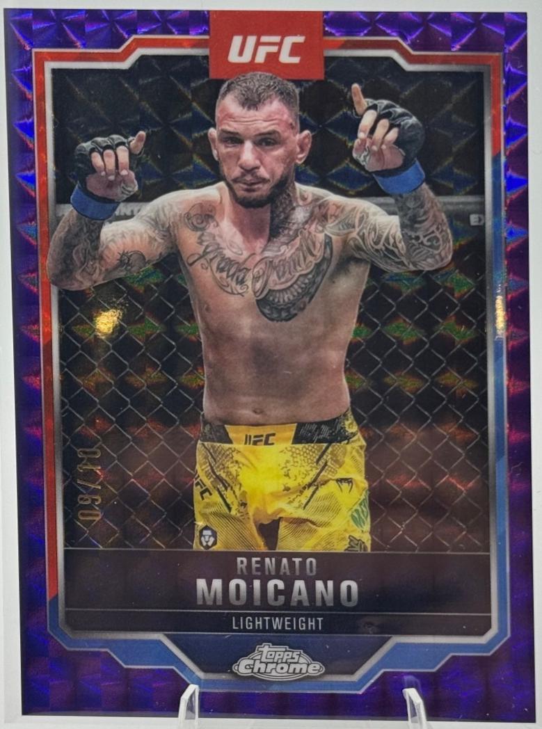 Renato Moicano 2025 Topps Chrome UFC Base #174 Purple Geometric Refractor