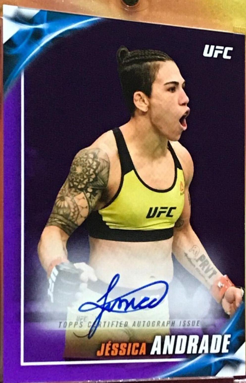 Jessica Andrade 2019 Topps UFC Knockout Knockout Autographs #KA-JA Purple