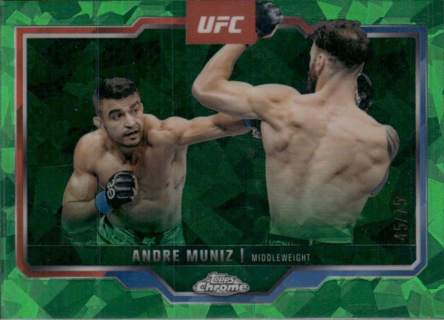 Andre Muniz 2025 Topps Chrome Sapphire UFC Base Sapphire #11 Green Sapphire