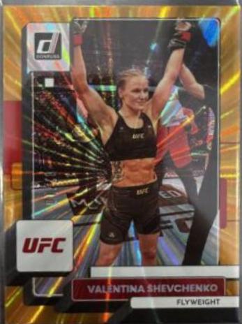 Valentina Shevchenko 2023 Panini Donruss UFC Base #71 Gold Laser