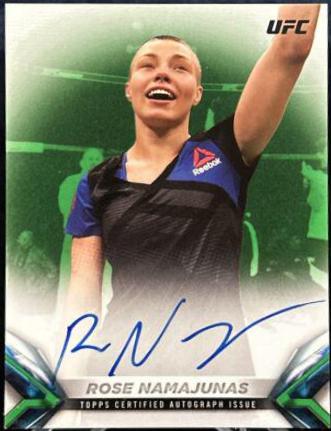 Rose Namajunas 2018 Topps UFC Knockout Knockoutautographs #KA-RN Green