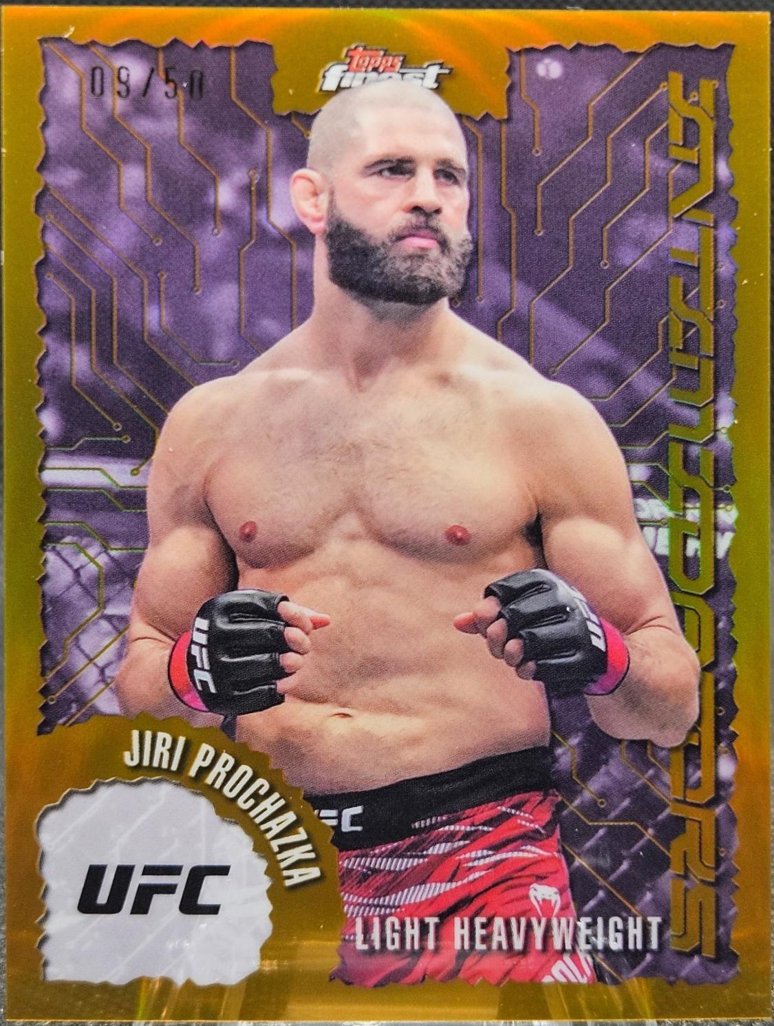 Jiri Prochazka 2025 Topps Finest UFC Intimidators #IT-7 Gold Refractor