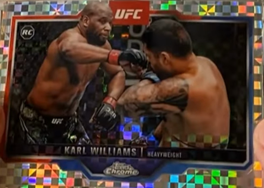 Karl Williams 2025 Topps Chrome UFC Base #30 Geometric Refractor