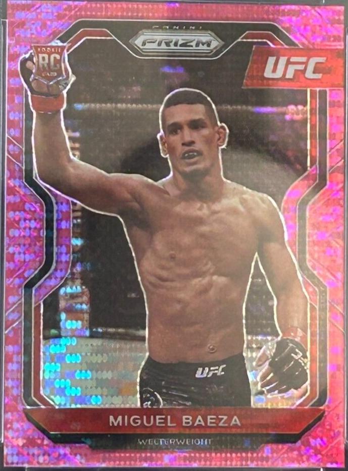 Miguel Baeza 2021 Panini Prizm UFC Base #92 Pink Pulsar