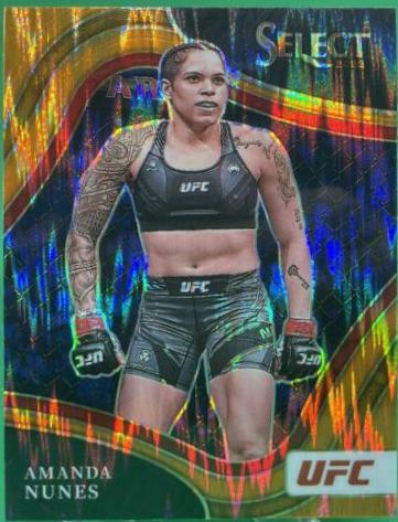 Amanda Nunes 2022 Panini Select UFC Octagonside #271 Orange Flash