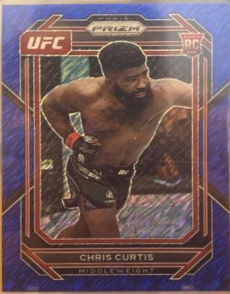 Chris Curtis 2023 Panini Prizm UFC Base #105 Blue Shimmer