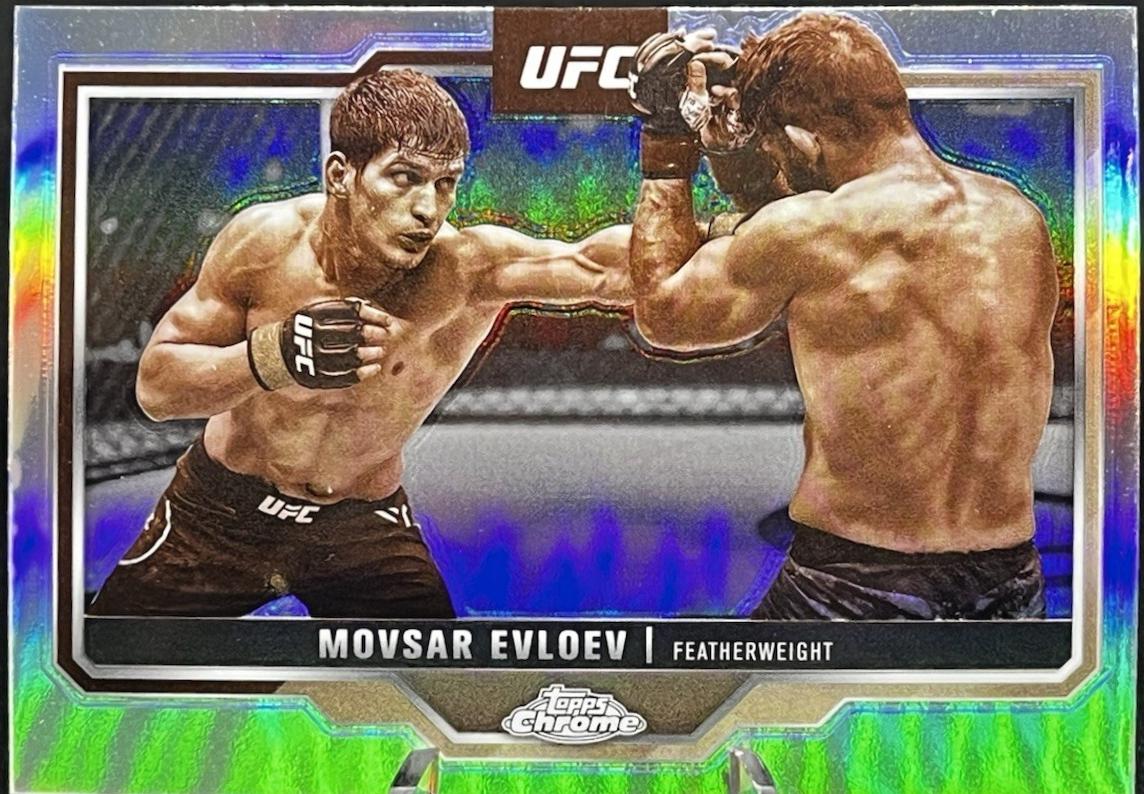 Movsar Evloev 2025 Topps Chrome UFC Base #10 Refractor