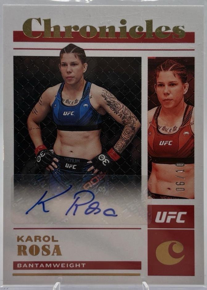 Karol Rosa 2023 Panini Chronicles UFC Chronicles Signatures #26 Gold