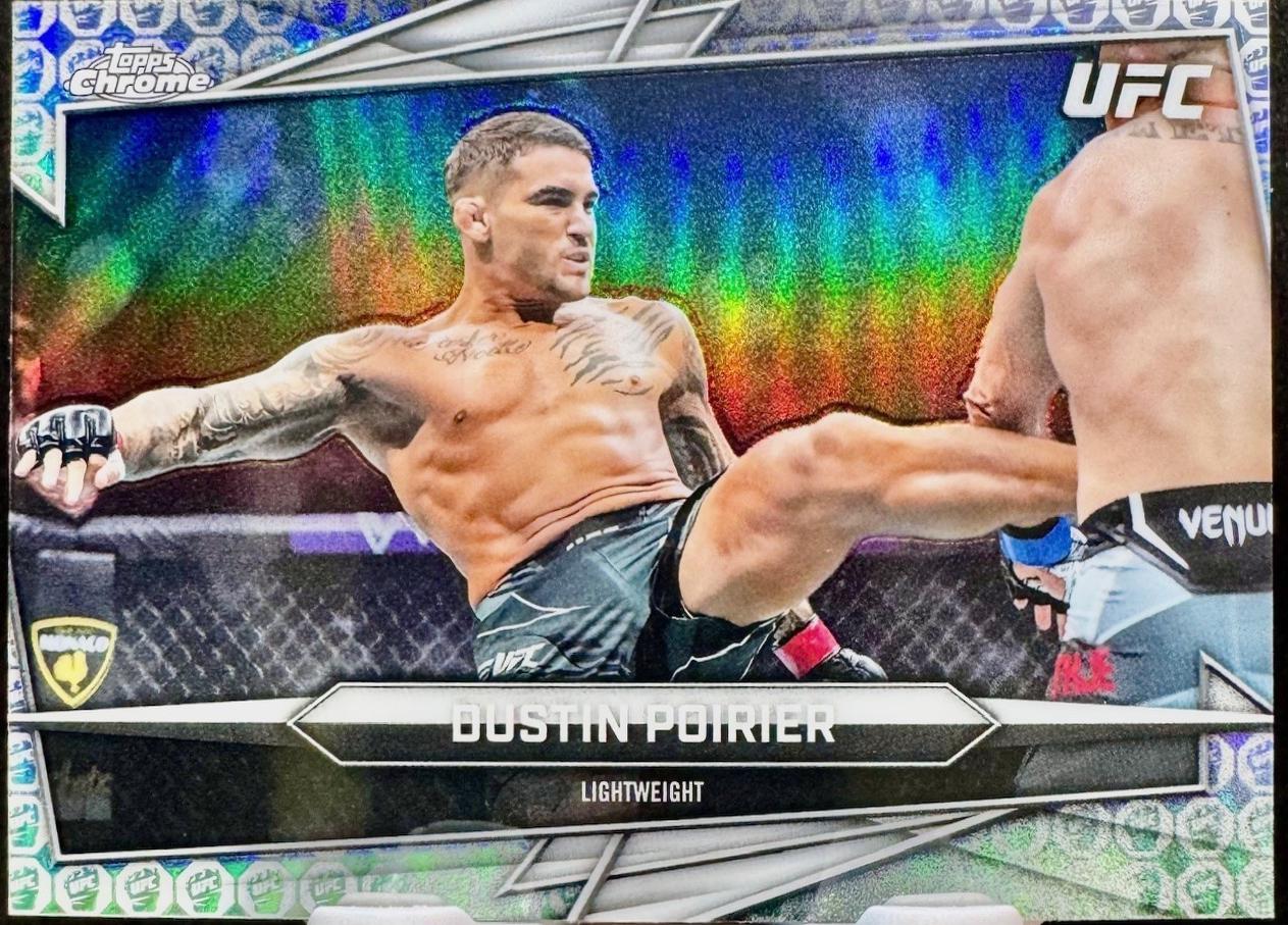 Dustin Poirier 2026 Topps Chrome UFC Base #78 UFC Glove Refractor