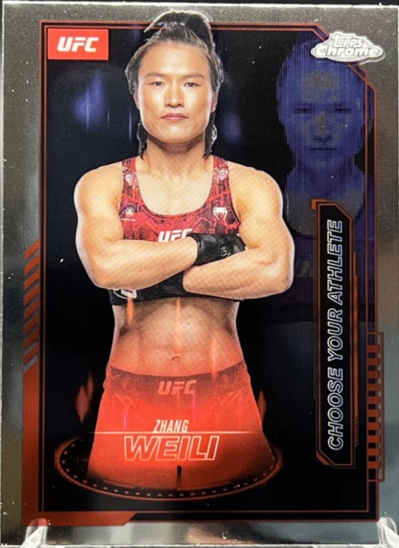 Zhang Weili 2025 Topps Chrome UFC Mission Control #MCL-10 Refractor