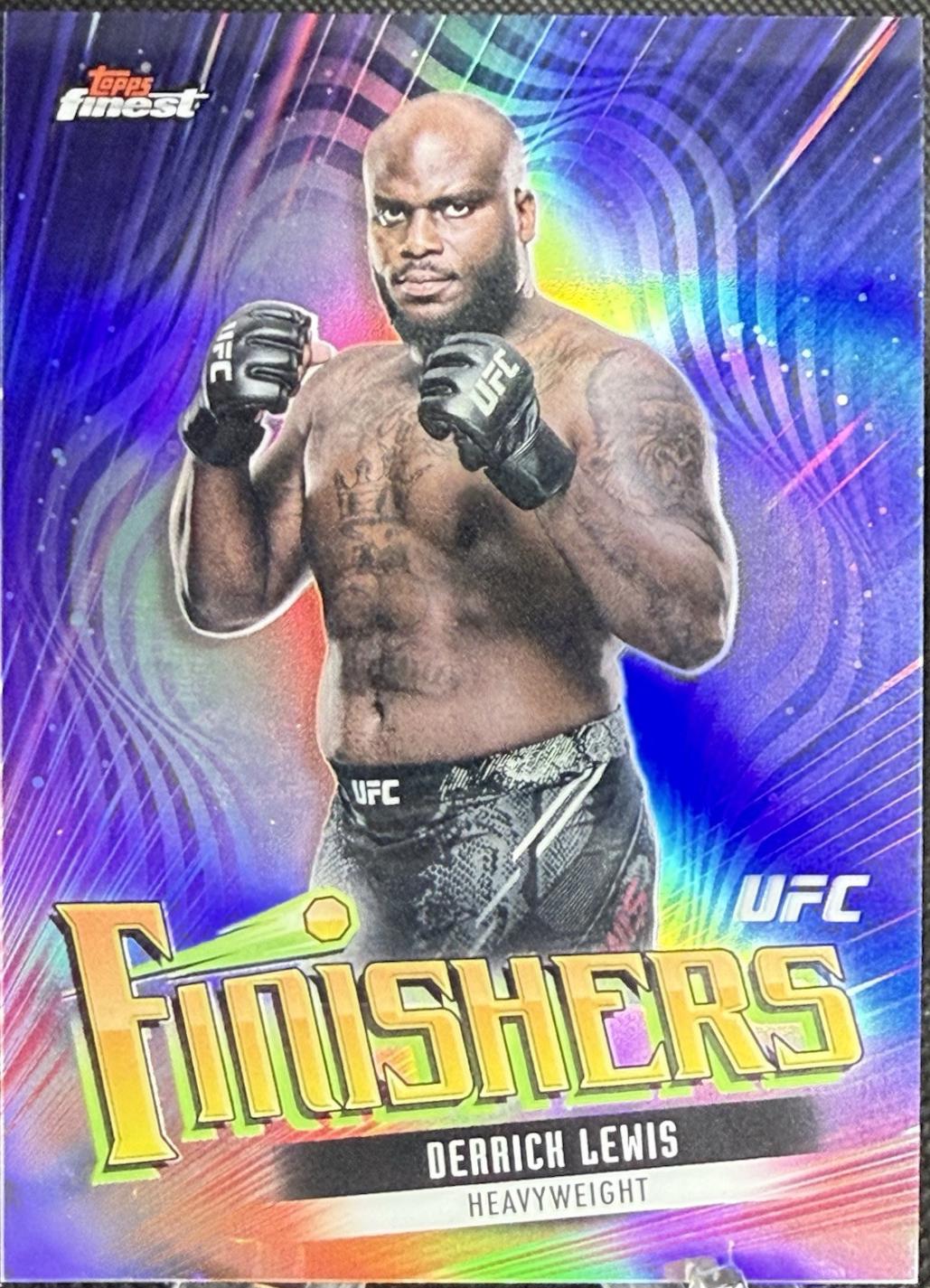Derrick Lewis 2024 Topps Finest UFC Finishers #FIN-7 Refractor
