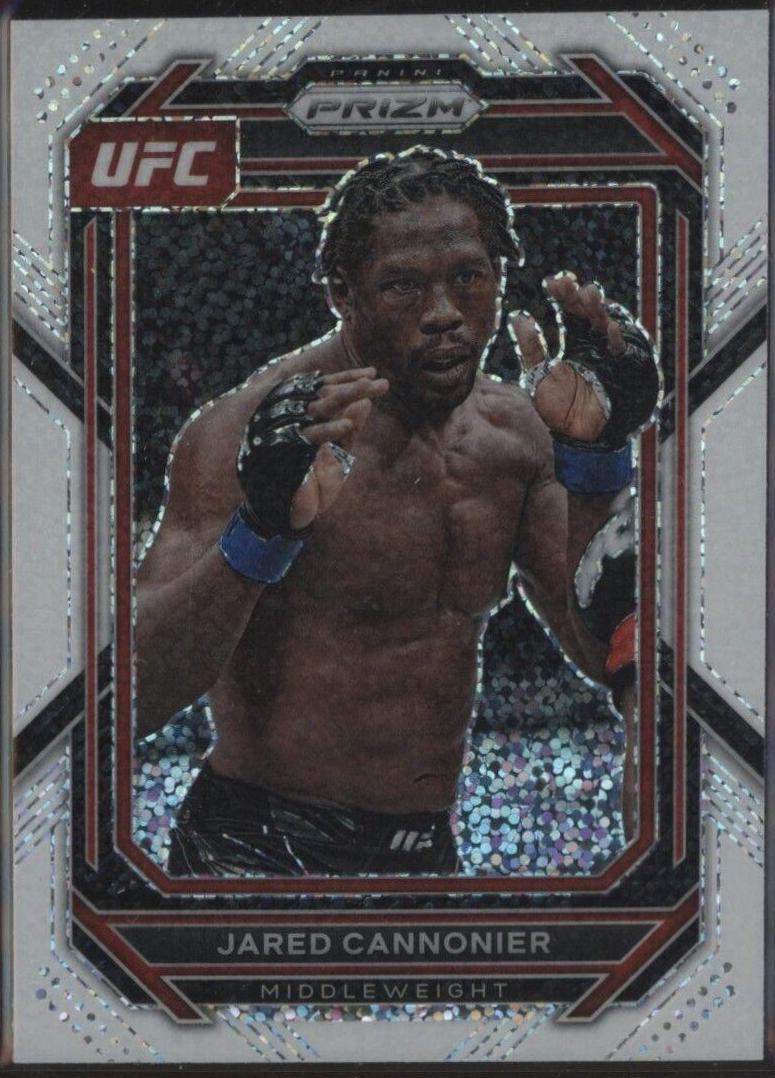 Jared Cannonier 2023 Panini Prizm UFC Base #129 White Sparkle