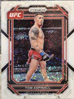Tom Aspinall 2023 Panini Prizm UFC Base #138 White Sparkle