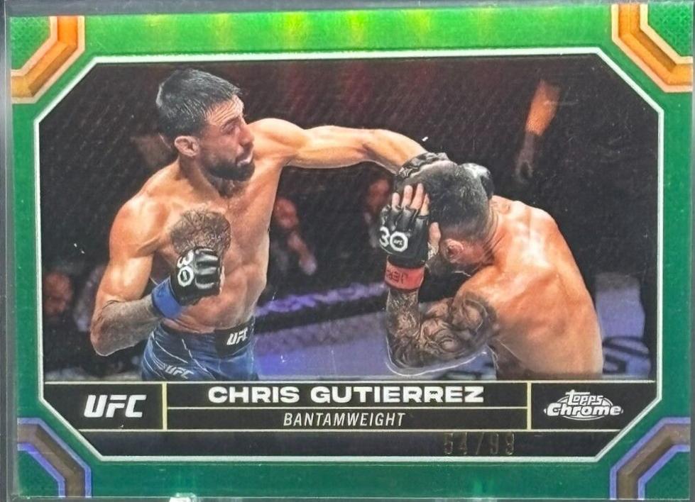 Chris Gutierrez 2024 Topps Chrome UFC Base #44 Green Refractor