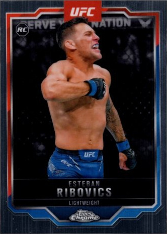 Esteban Ribovics 2025 Topps Chrome UFC Base #75 Red Refractor