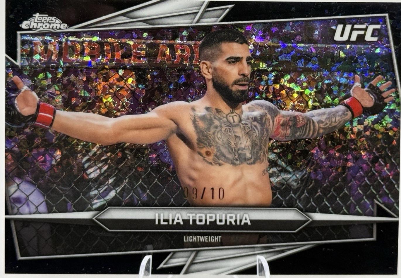 Ilia Topuria 2026 Topps Chrome UFC Base #1 Black Refractor