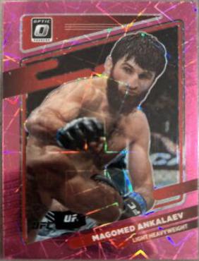 Magomed Ankalaev 2022 Panini Donruss Optic UFC Base #10 Pink Velocity