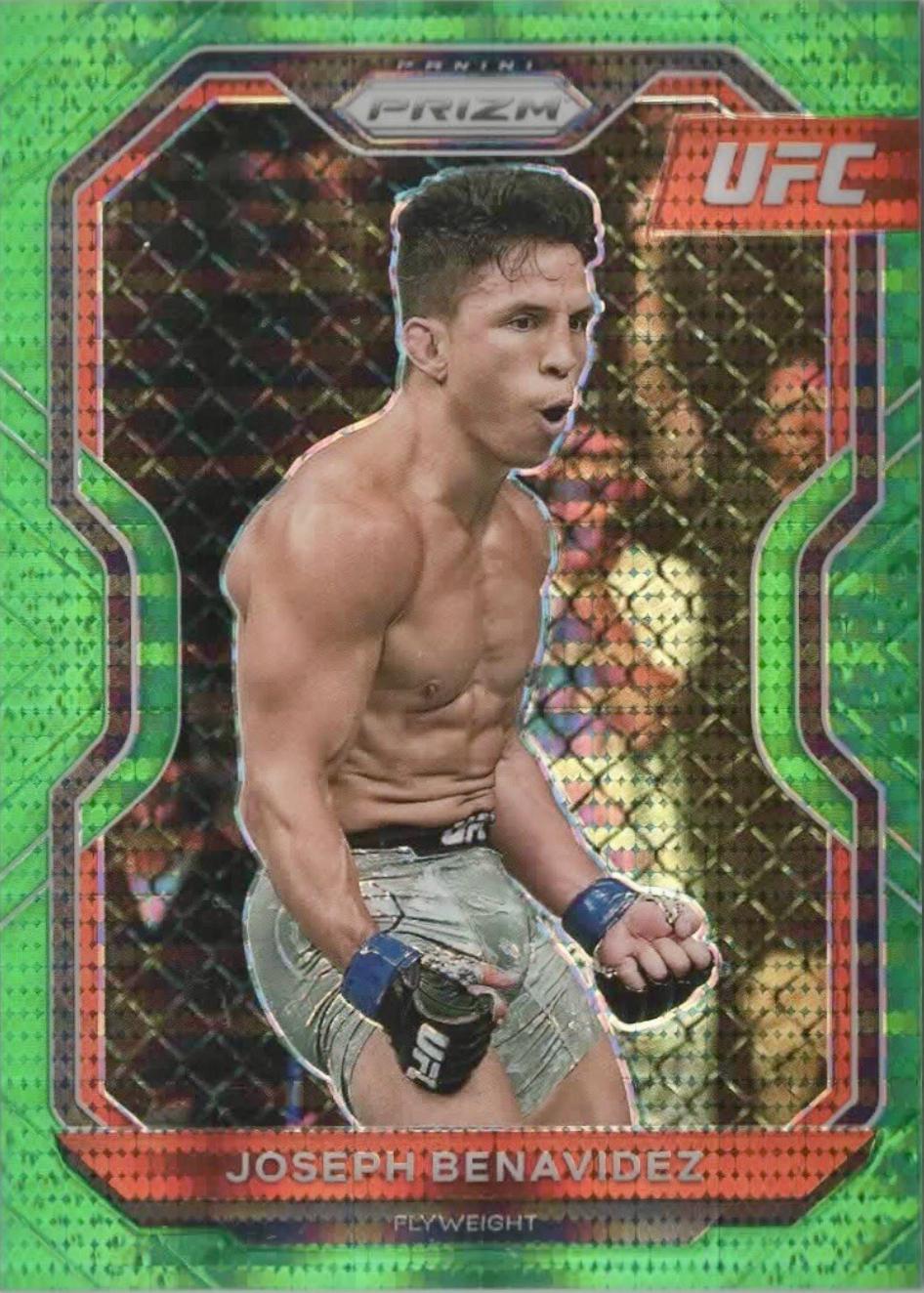 Joseph Benavidez 2021 Panini Prizm UFC Base #35 Green Pulsar