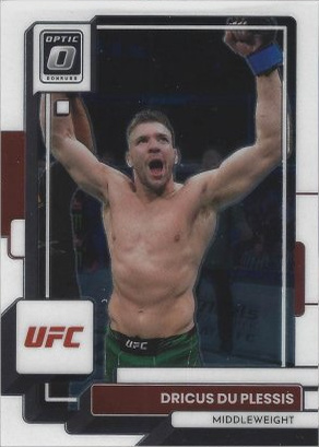 Dricus Du Plessis 2023 Panini Donruss Optic UFC Base #15 Gold Vinyl