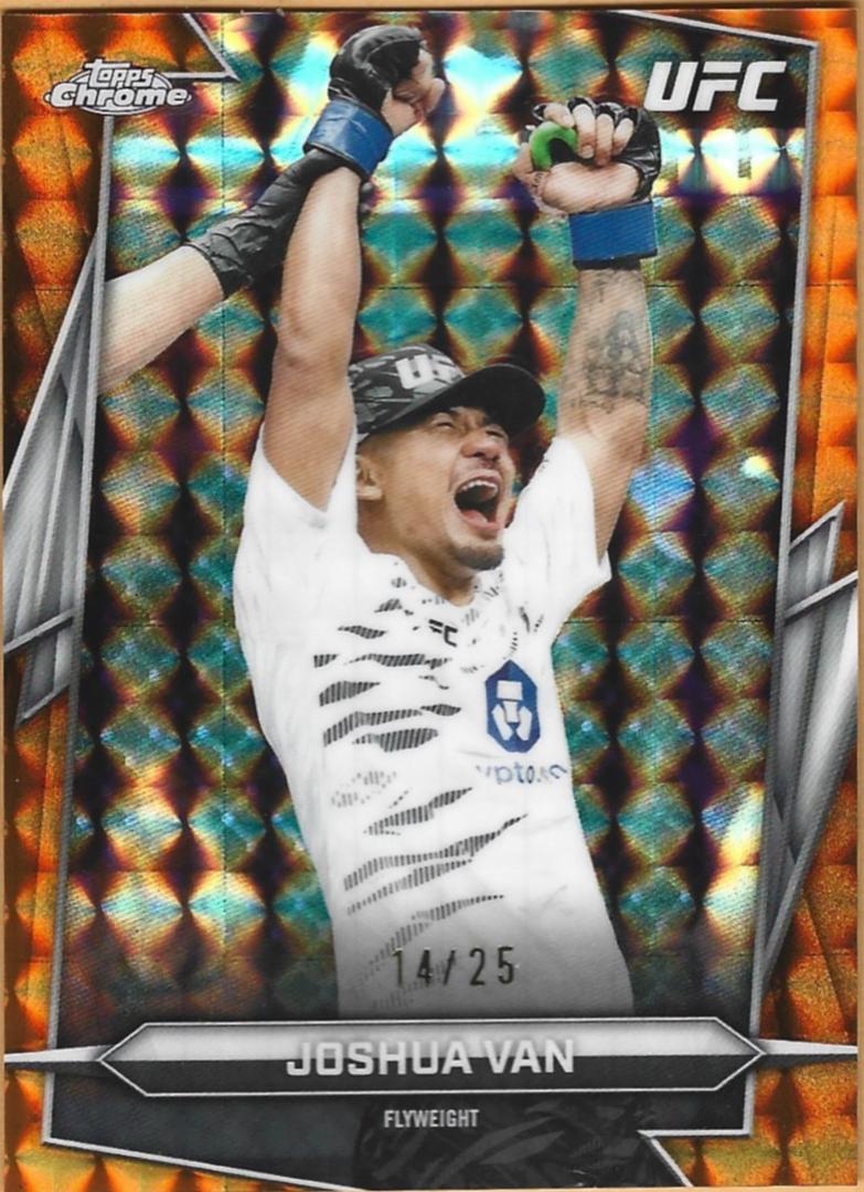 Joshua Van 2026 Topps Chrome UFC Base #15 Orange Geometric Refractor