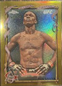 Israel Adesanya 2024 Topps Chrome UFC Allen & Ginter #AAG-7 Gold Refractor