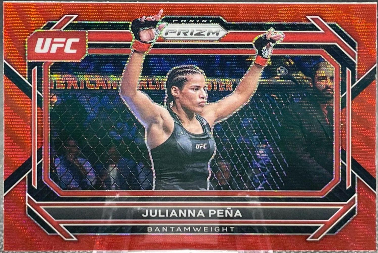 Julianna Peña 2023 Panini Prizm UFC Base #5 Ruby Wave
