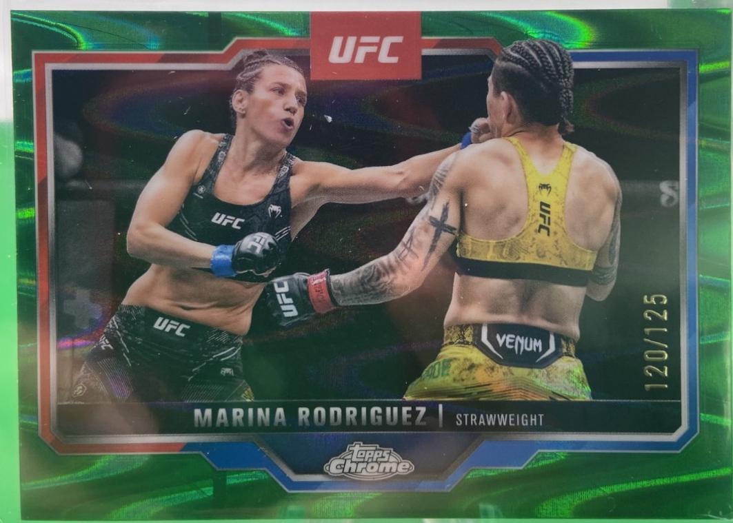 Marina Rodriguez 2025 Topps Chrome UFC Base #145 Green Wave