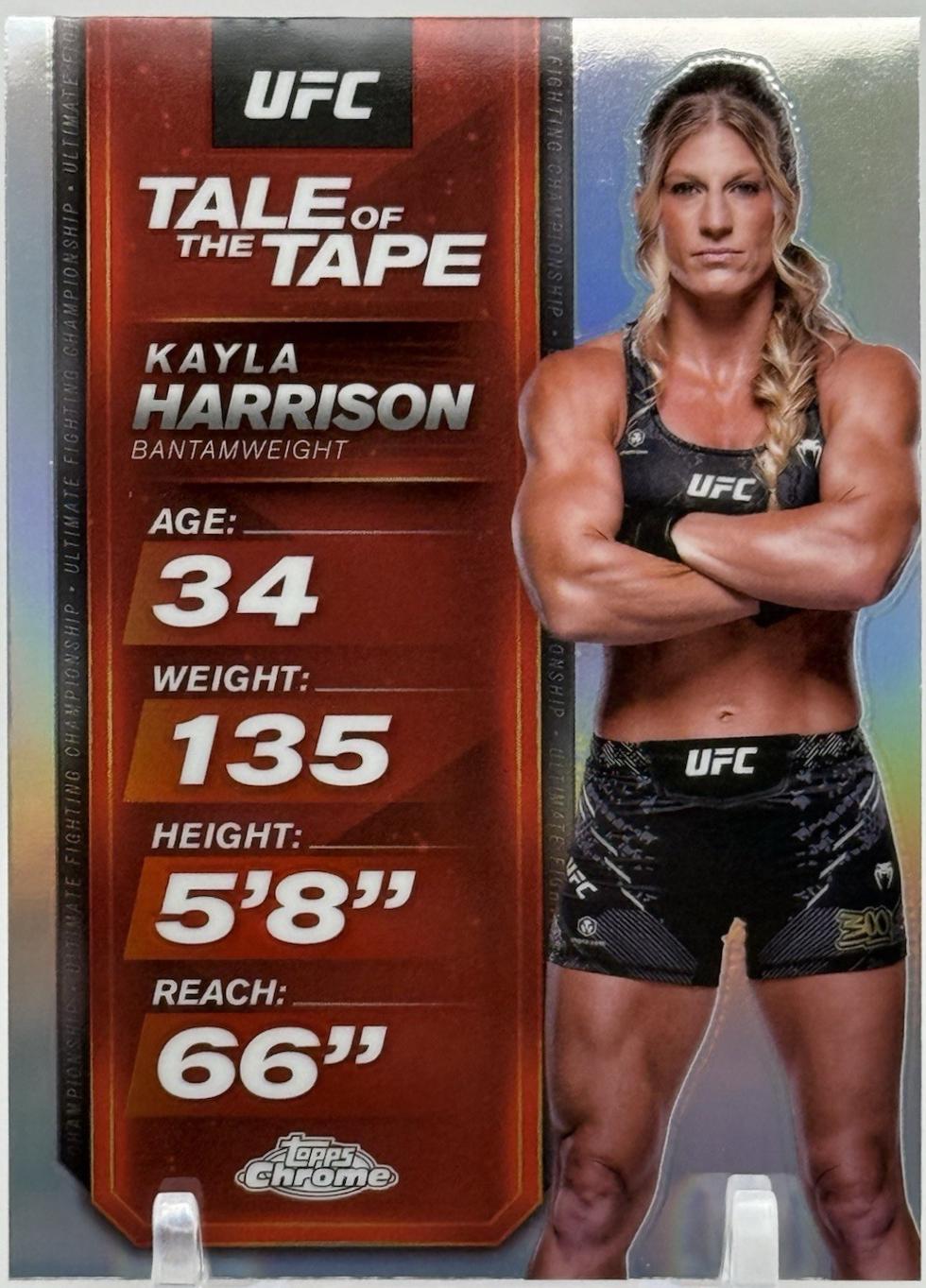 Kayla Harrison 2025 Topps Chrome UFC Tale of the Tape #TTT-7 Refractor