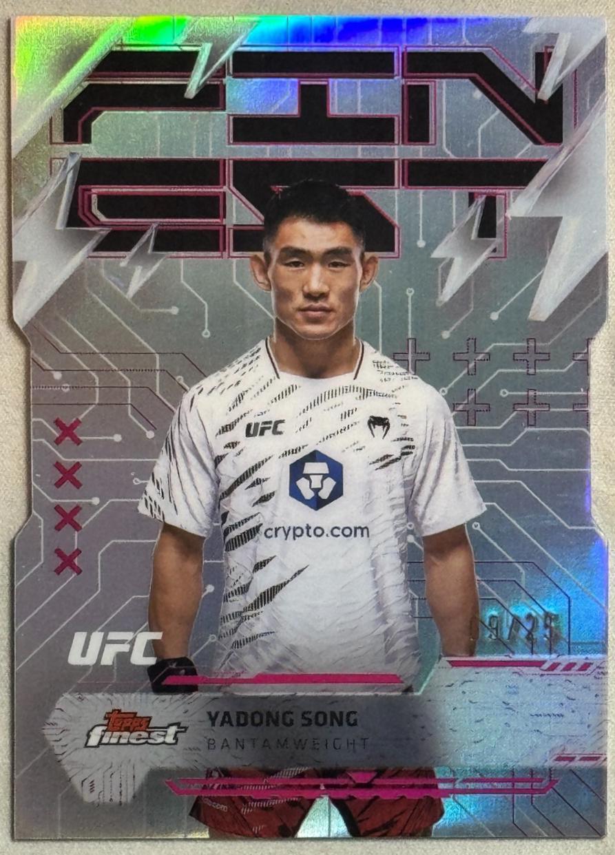 Song Yadong 2025 Topps Finest UFC Base Rare #299 Die-Cut Refractor