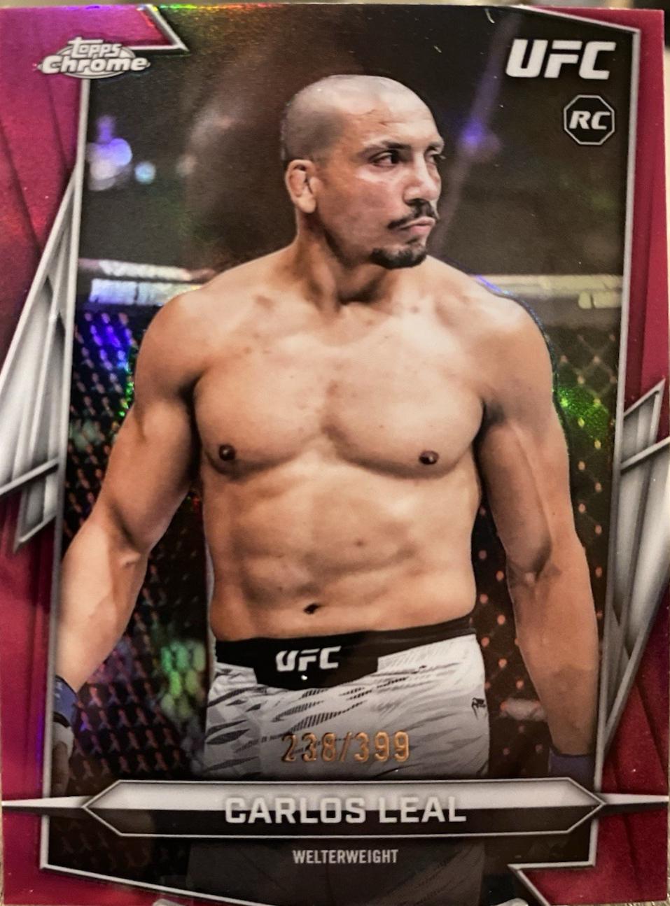 Carlos Leal 2026 Topps Chrome UFC Base #71 Magenta Refractor
