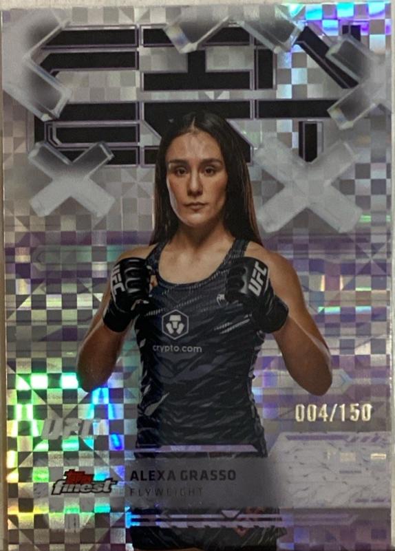 Alexa Grasso 2025 Topps Finest UFC Base Common #19 Purple Checkerboard Refractor