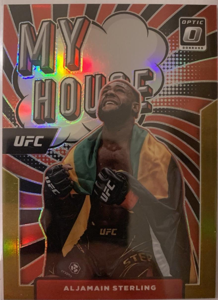Aljamain Sterling 2022 Panini Donruss Optic UFC My House #18 Gold