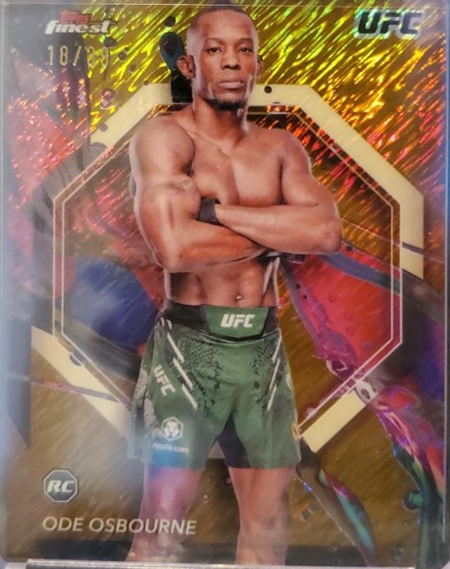 Ode Osbourne 2024 Topps Finest UFC Base Common #47 Gold Shimmer Refractor