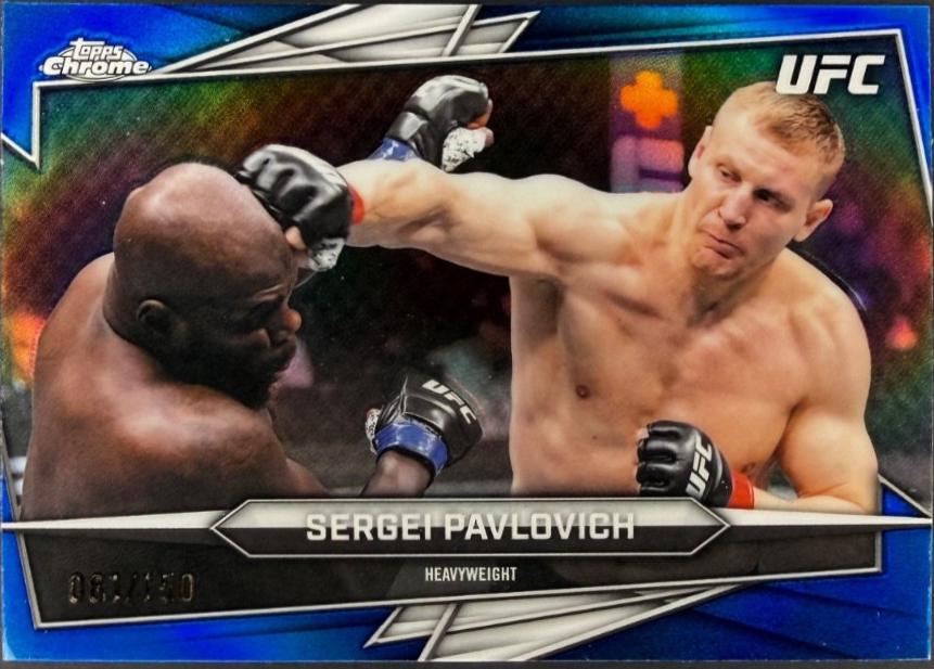 Sergei Pavlovich 2026 Topps Chrome UFC Base #84 Blue Refractor